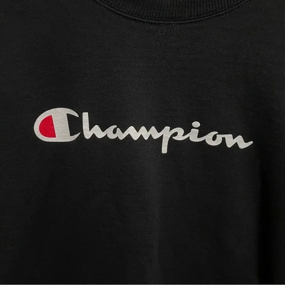 Champion Black Crewneck Sweatshirt Men’s Medium - Picture 4 of 11